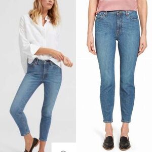 Everlane Ankle Jeans Sz 31 Blue Western Skinny High Rise